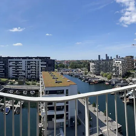Luksuslejlighed Pa 7 Sal Med Elevator, Vestvendt Altan Og Udsigt Over Havn Og By Copenhagen Exterior photo