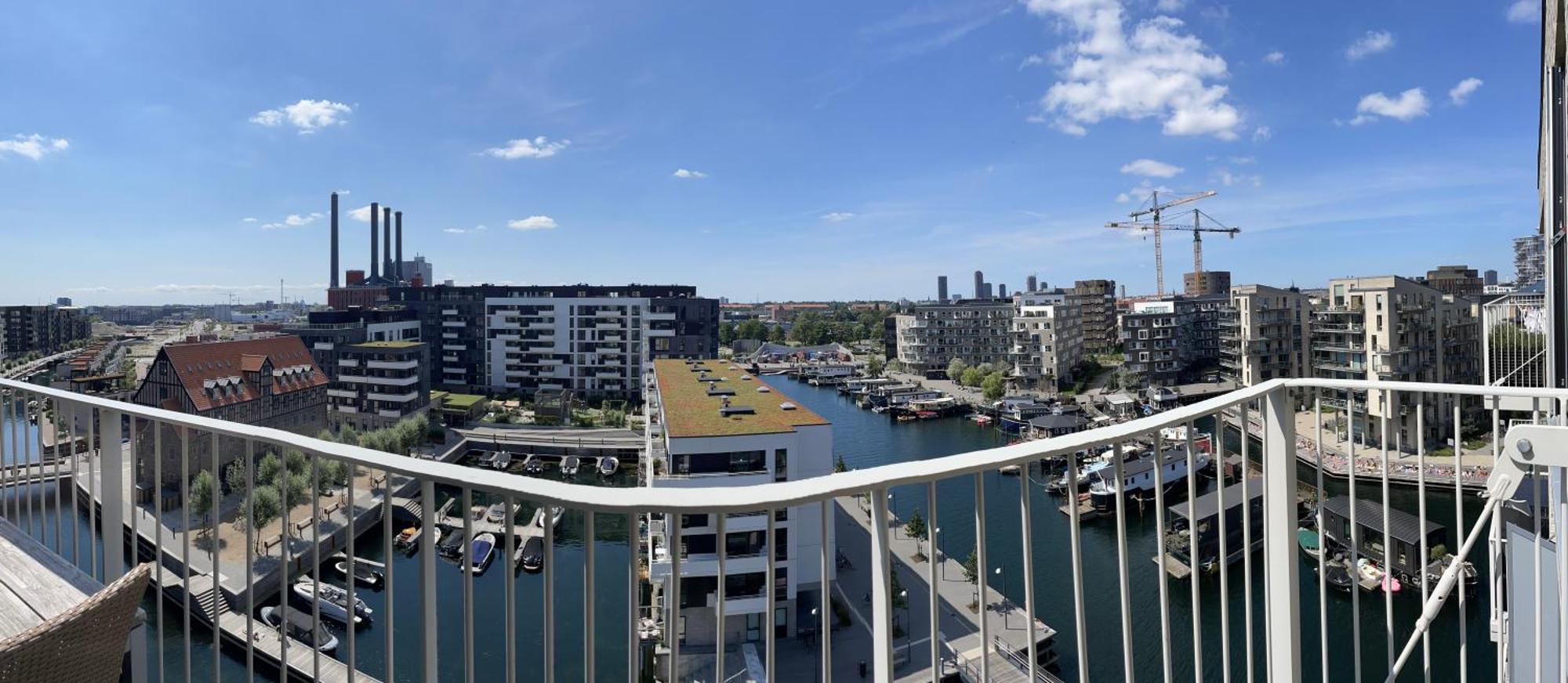 Apartment Luksuslejlighed Pa 7 Sal Med Elevator, Vestvendt Altan Og Udsigt Over Havn Og By Copenhagen