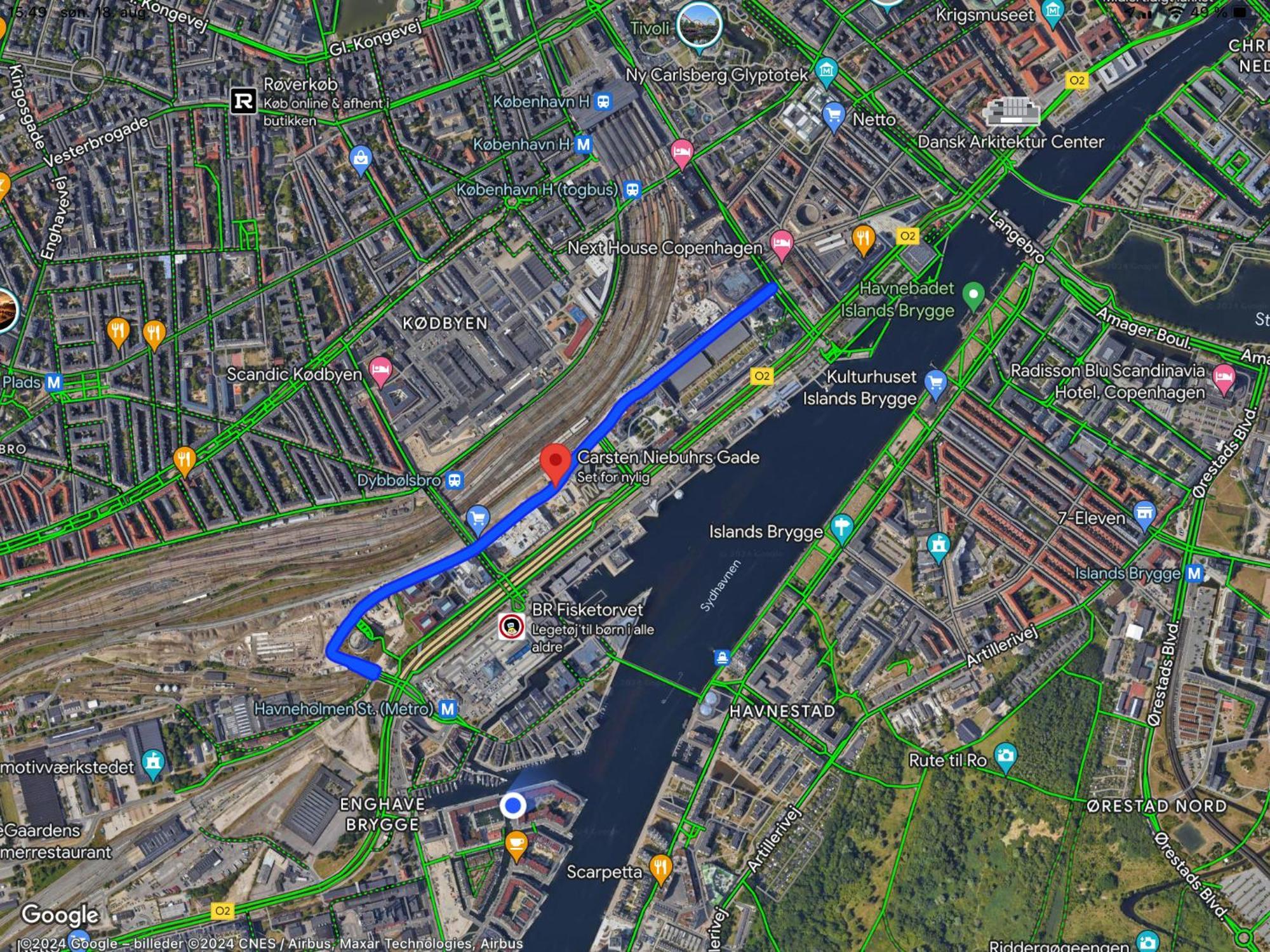 Luksuslejlighed Pa 7 Sal Med Elevator, Vestvendt Altan Og Udsigt Over Havn Og By Leilighet København